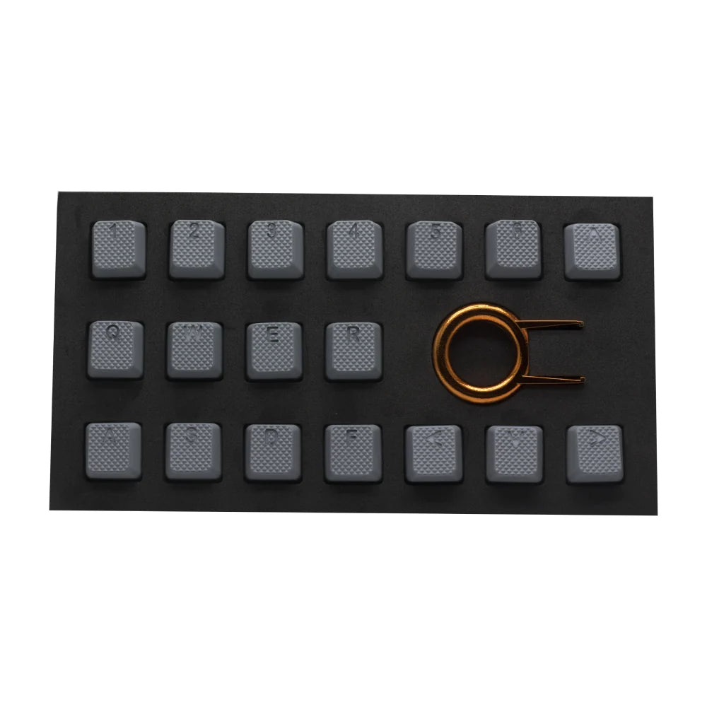 TAI-HAO - Rubber Textured Keycap Set - Grey – 18 Keys